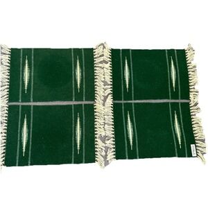 4 VTG Ortega's Chimayo Handwoven Wool Southwest Table Place Mat 11x16" 1960s‎
